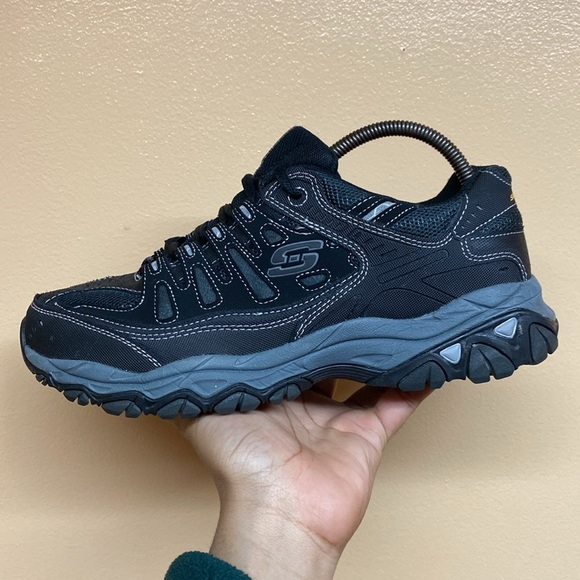Skechers After Burn Memory Fit Sneakers “Black Charcoal” - Picture 11 of 16